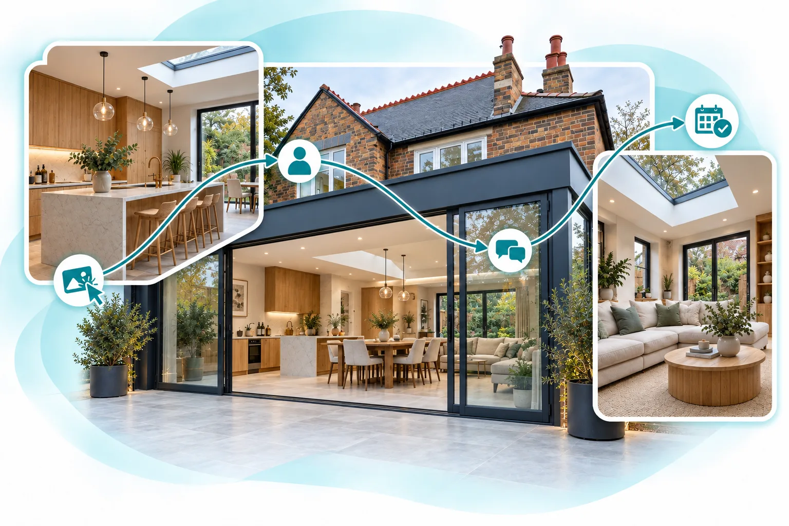 Home extension with the lead journey from ad to booked call